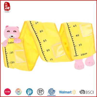 Pink And Yellow Bear Baby Height Ruler