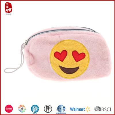 Pink Makeup Bag With Smile Face