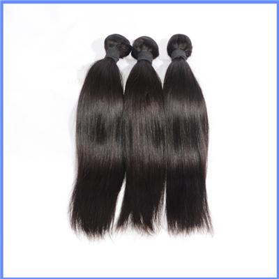 6A Natural BlackVirgin Hair Mongolian Hair Weft Straight Human Hair Extension
