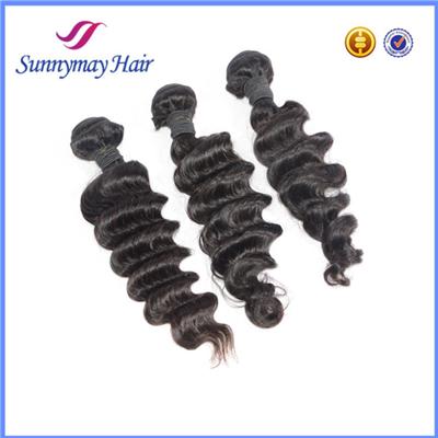 Top Saleing 6A Hair Weaving Large Stock 100% Malaysian Loose Wave Virgin Hair Weft