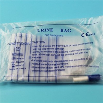 1000ml 1500ML 2000ML Cross Valve Urine Bag