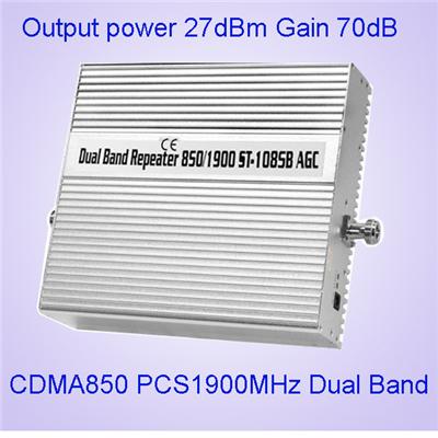 24dBm 850 1900 Dual Band Signal Booster AGC ALC