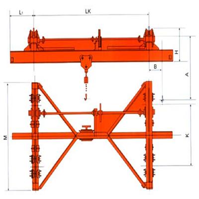 Model Manual Operational Single Beam Suspension Crane