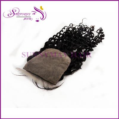 Stocked Sunnymay Deep Wave Silk Based Closure Hidden Knots 120% Density 4x4 Virgin Human Hair Malaysian Silk Base Closure Price: US $71.58 - 94.74 / Piece