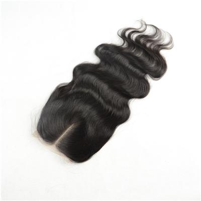 4x4 Sunnymay Stock Natural Color Body Wave 100% Peruvian Virgin Hair Bleached Knots Middle Parting Lace Closure
