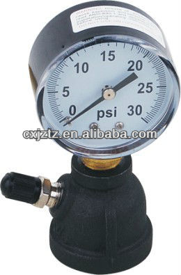 50mm Gas Pressure Gauge Bell Shaped Type With Air Valve For Pipeline
