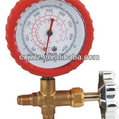 63mm Freon Manometer With Valve For Refrigeration