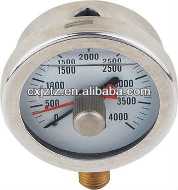 63mm 2.5 Radial Silicone Oil Filled Manometer Bayonet Type