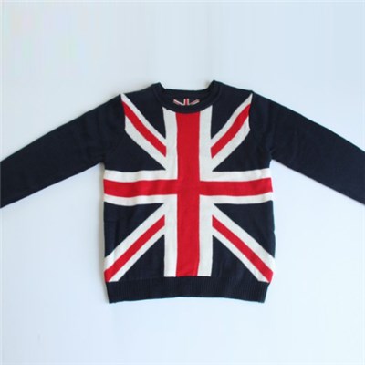 Union Jack UK Flag Pattern Pullover Sweater