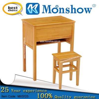 Full Hardwood Single Desk And Chair