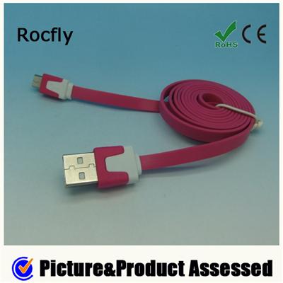 Flat Noodle Micro USB Cable