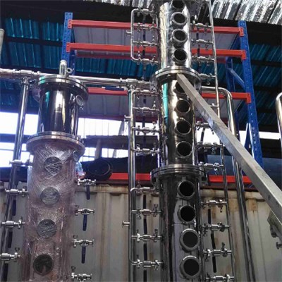 10 Stainless Vodka Flange Columns With CIP Line