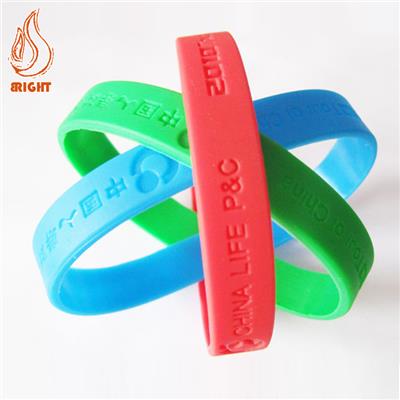 Debossed Rubber Wrist Band For Promotion