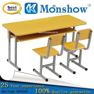 Wholesale Double School Desk And Chair, PLYWOOD Board Desk And Chair Set