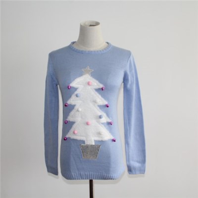 Jingle Bell Christmas Tree Crew Neck Sweater