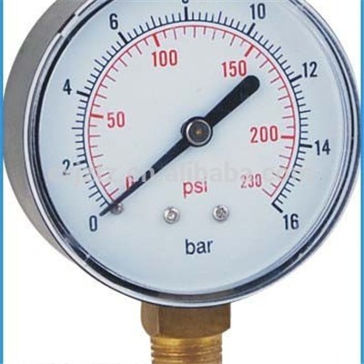 63mm 2.5ABS Bottom Standard Pressure Gauge In Brass Internal