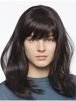 Black Straight Long Good Lace Front Wigs