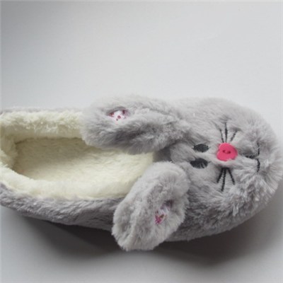 Fashion Soft Cotton Rabbit Winter Flat Dance Shoes