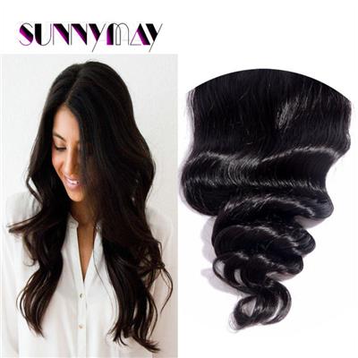 Aliexpress Sunnymay Hair 7A Virgin Hair Lace Closure 5x5 Brazilian Loose Wave Closure With Bleached Knots Free Part Top Closure