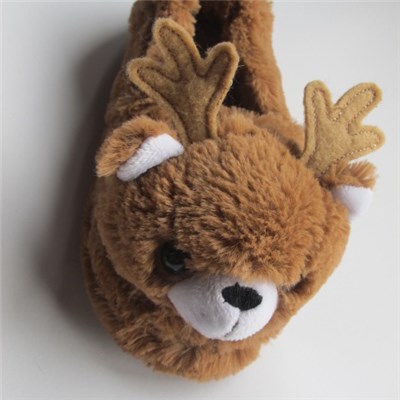 Cute Bear Design Flip Slipper Plush Material