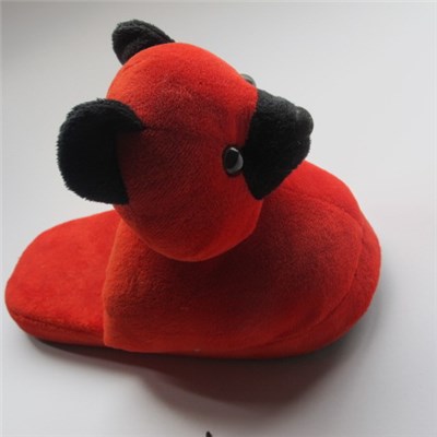 Kids Plush Indoor Slipper With Stuffed Animal