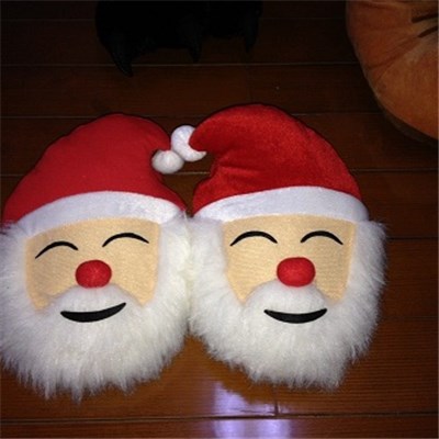 Cute Smiling Face Soft Plush Women Fashion Winter Slippers