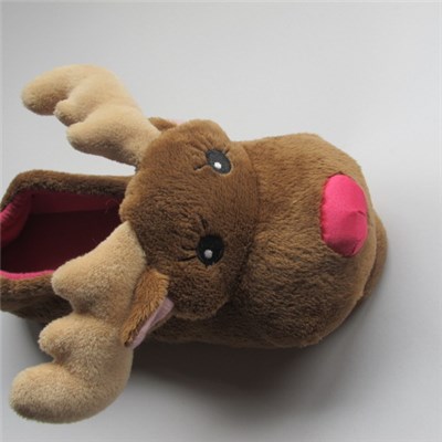 Cute Cartoon Character Of Reindeer Cotton Slippers