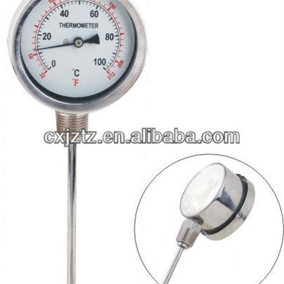 100mm Bottom All Stainless Steel Bimetal Thermometer
