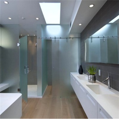 Tempered Opaque Glass Shower Partition