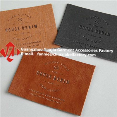 Rectangle Custom Logo PU Leather Labels