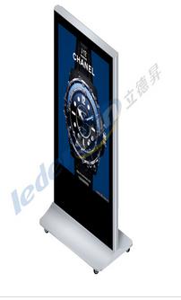 55inch indoor movable wireless android 3g led media digital advertising player with wheels