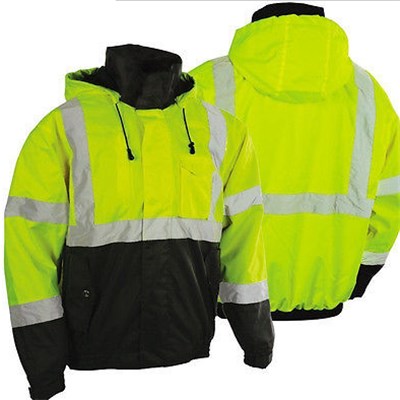 Safety Rain Jacket 300D Oxford With Coating