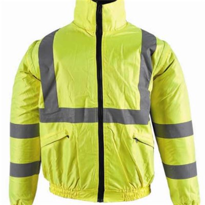 Safety Rain Jacket 200D Oxford With Coating
