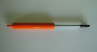 Standard Cylinder Orange Color Metal Industrial Gas Springs , Automotive Gas Struts