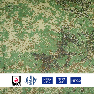 Cotton Nylon Camouflage Flame Resistant Fabric