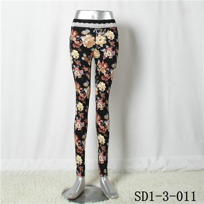 SD1-3-011 Women Fashion Sexy Woven Printing High-waist Comfortable Leggings