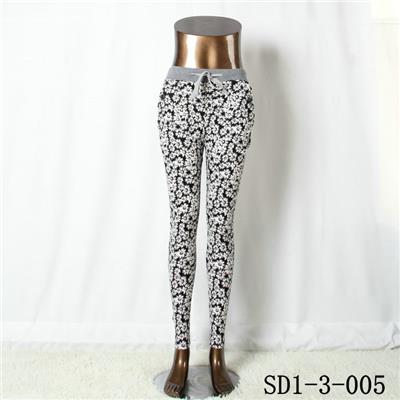 SD1-3-005 Women Fashion Sexy Woven Printing High-waist Slimming Leggings