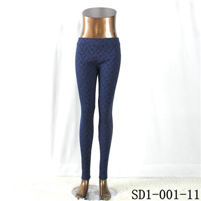 SD1-001-11 Navy Cashew Low-waist Slim Lady Pants