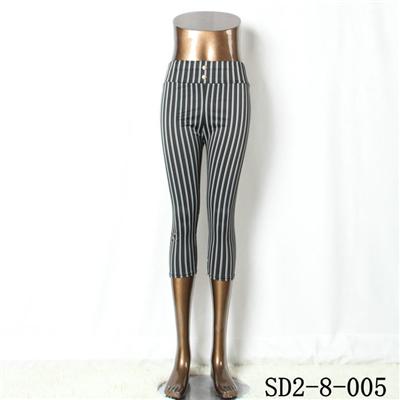 SD2-8-005 Latest Popular Knit Fashion Elastic Strip Slim Pants