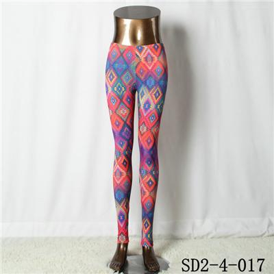 SD2-4-017 Fashion Knit Style Rhombus Gradual Change Thin Leggings