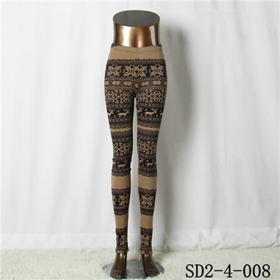 SD2-4-008 Fashion Knit Boho Animal Print Leggings