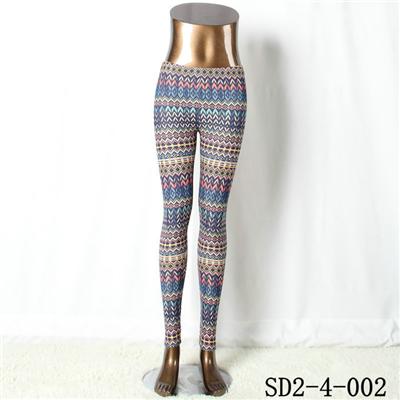 SD2-4-002 Fashion Knit Boho Wave Thin Leggings