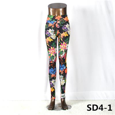 SD4-1 Knit High-waist Flower Yoga Leggings