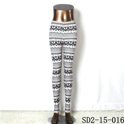 SD2-15-016 New Style Popular Knit Black And White Slim Leggings