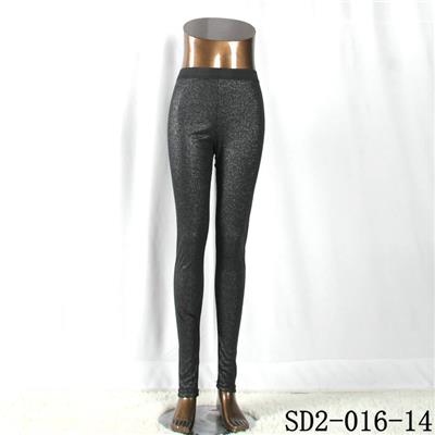 SD2-16-014 Black Low-waist Sliver Slim Leggings