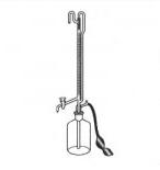 Amber Glass Automatic Burette With Ground-in Glass Stopper And Pressure Bulb