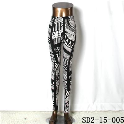 SD2-15-005 New Style Popular Knit Black And White Slim Leggings