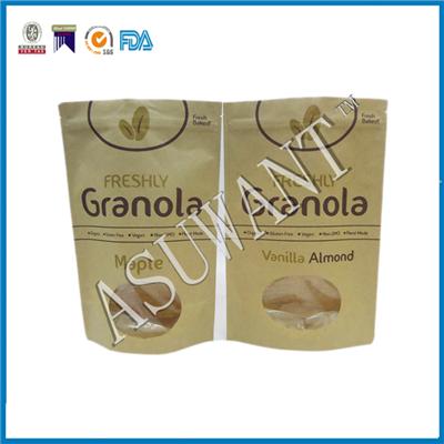 Printed Kraft Paper Bag With Oval Window