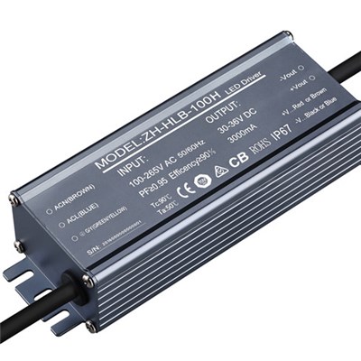 100W 3,100mA power driver, constant current, for outdoor LED lights