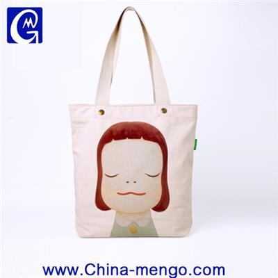 Figure Canvas Tote Bag With Bottom